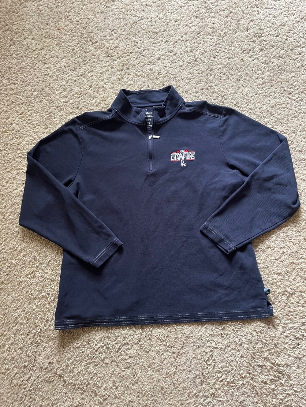 Tommy Bahama Los Angeles Dodgers 2020 World Series Champions Quarterzip Jacket